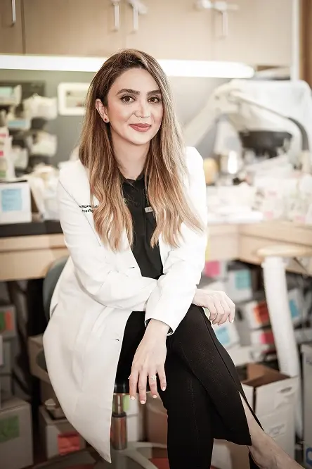 Dr. Roxanne Salavati in her Beverly Hills dental practice office.
